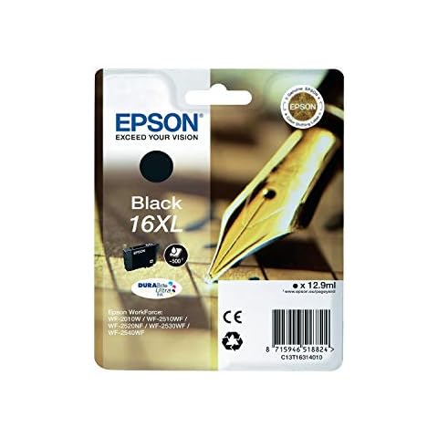 Epson 16XL Series Original High Capacity Black Ink Cartridge (Pen & Crossword) for Epson WorkForce Printers WF 2010W, WF 2510WF, WF 2520NF, WF 2530WF, WF 2540WF Cover