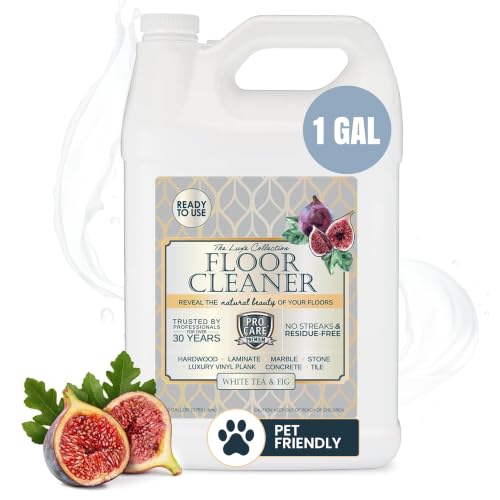 Image of ProCare White Tea & Fig Floor Cleaner (Made in USA) | Vinyl, Wood,Tile, Stone & Laminate Floor Cleaner For Mopping, Household Supplies,Cleaning Solution For Kitchen & Bathroom-1 Gal (128 Fl Oz)