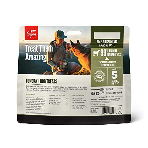 Orijen Freeze-Dried Dog Treats, Tundra, Biologically Appropriate & Grain Free #TOP1