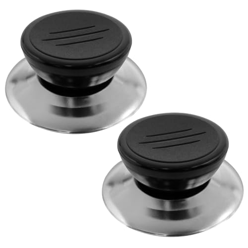 AYLIFU Pot Handles ReplacementPot Lid Top Replacement Knob Black 40 * 40 * 25mm/1.57 * 1.57 * 0.98 Inch for Replace Pan Lid Knob 2 Set (1.57 * 1.57 * 0.98inch)