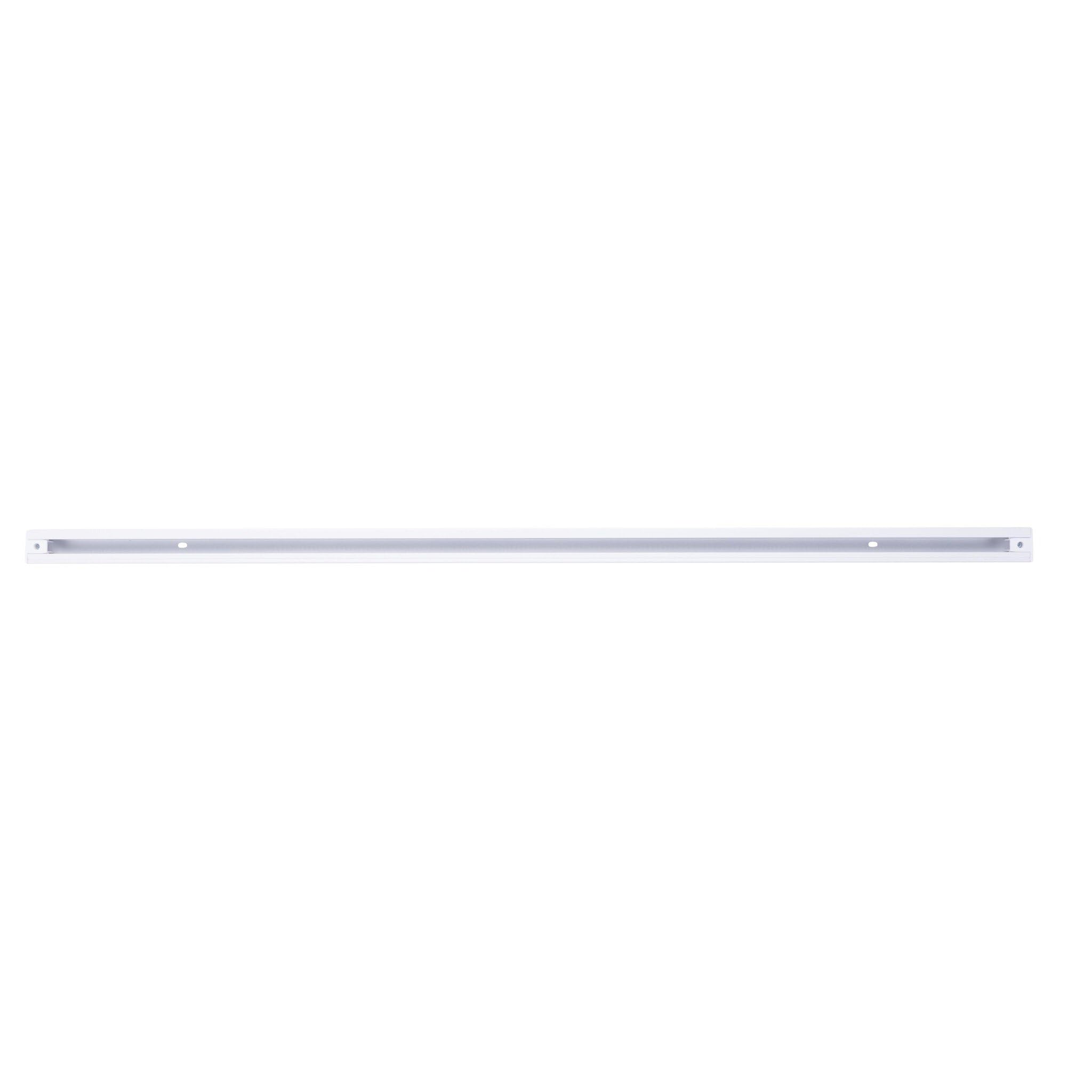 Ledvion - Sistema de rieles iluminacion, 1m, Carril Monofasico, Sin bombilla GU10, Blanco, Riel Monofásico Track, Lampara techo, plafon led techo cocina, luces led, focos led interior techo