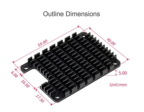 Disipador de calor Waveshare CM4 aluminio para Raspberry Pi 7