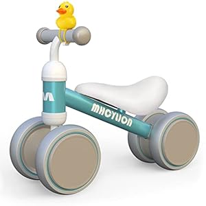 MHCYLION Bicicleta sin Pedales para niños a Partir de 1 año de Equilibrio, Juguetes Bebes 1 Año, Bici Bebe con 4 Ruedas para bebés de 10 a 24 Meses, Pimera Bicicleta para Niños y Niñas como Regalo