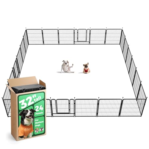 FXW Rollick Unleashed Dog Playpen, 32 in, 24 Panels, Black