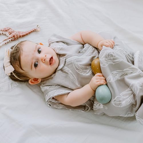 Image of Nest Designs Organic Cotton Removable Long Sleeve Sleep Bag | 1.0 TOG | Ideal for Sensitive Skin