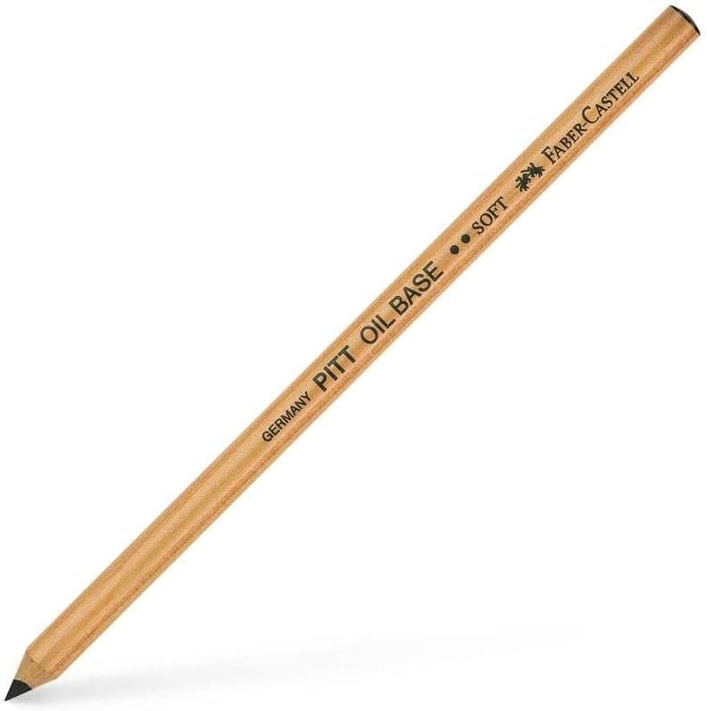 Faber-Castell PITT Monochrome Artists' Pencil, Black, Oil Base, No. 2 Soft