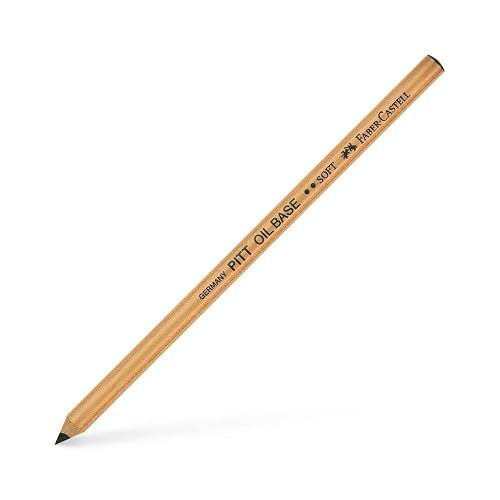 Faber-Castell PITT Monochrome Artists' Pencil, Black, Oil Base, No. 2 Soft