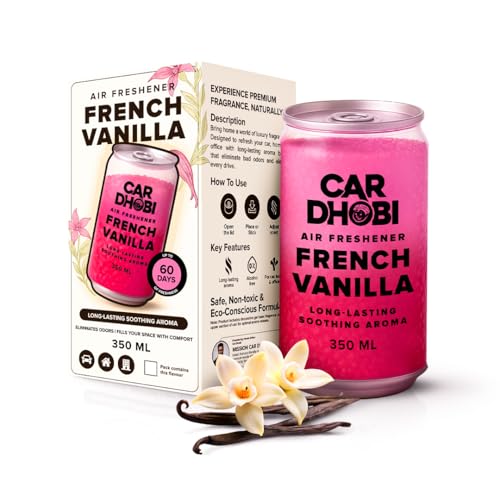 Image of Car Perfume Long Lasting Luxury Fragrance | Air Freshener for Car Dashboard & Hanging | Premium Musk, French Vanilla & Organic Scents | Gel, Spray & Diffuser