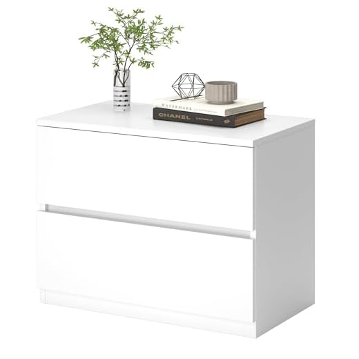 furtble Stackable 2-Drawer Dresser, Multi-Purpose Storage Closet Cube for Bedroom, Storage Cabinet for Entryway, Nightstand Sofa Beside Table Drawer Chest, 23.6 in, White…