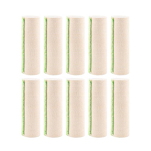 Premium Elastic Bandages | Compression Body Wrap – Self-Closures Both Ends | Washable Cotton Blend | Support Injuries and Sprains | Latex-Free – 6