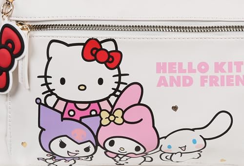 Hello Kitty torba podróżna, torba turystyczna, torba weekendowa na zamek, biała 38x26x16 cm