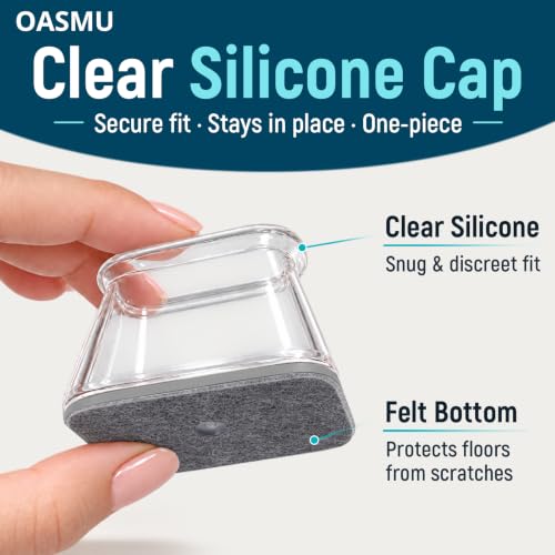 Image of OASMU 32 Pcs Chair Leg Floor Protectors for Hardwood Floors Rectangular