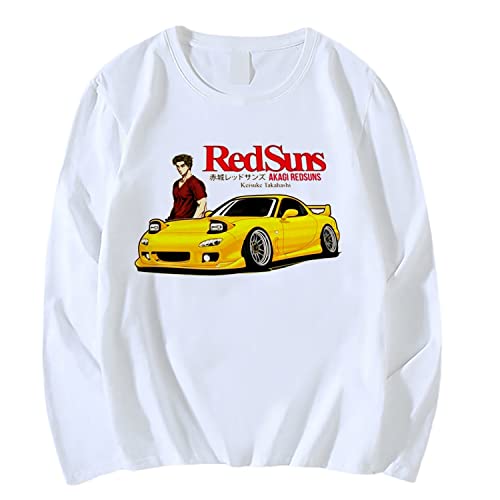 [NP] 頭文字D Initial D アニメ 漫画 長袖 アニメTシャツ Tシャツ/秋服 綿 プリント ロング丈 スポーツ トップス 半袖 無地 ゆったり 男女兼用 大きいサイズ 肌着 快適 通勤通学 ファッション（S）