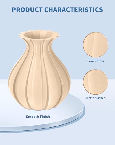Image of DURAMIC 3D Matte PLA Filament 1.75mm Skin, 1kg Cardboard Spool Matte Finish 3D Printer Filament PLA 1.75mm Dimensional Accuracy 99% + /- 0.03 mm, Printing with FDM 3D Printer, Easy to Remove Support