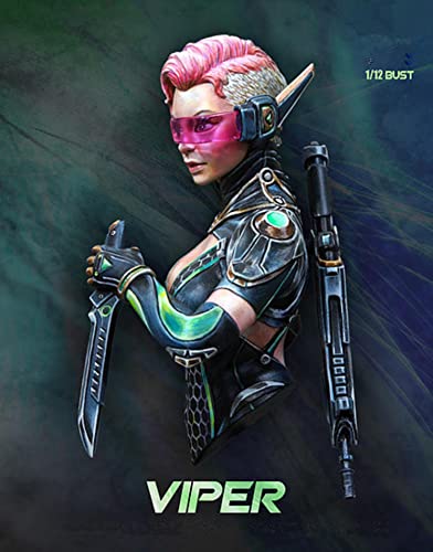 LIANGFANG 1/12 Risen Bust Model Kits Female Warrior Unassembly and Unpainted S67 - Image 3