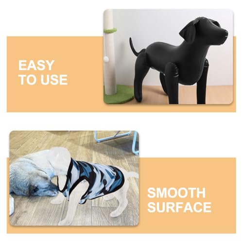 Hund Schaufensterpuppe 2st Haustierbekleidungsmodell Stehender Aufblasbarer Hund Haustier Schaufensterpuppe Stehende Aufblasbare Hunde Für Hundekleidung Stehendes Hundemodell PVC