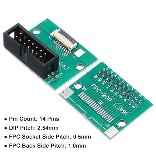 Connecteur FFC FPC 14 broches 0,5 mm adaptateur convertisseur PCB double rangée DC3 - 3