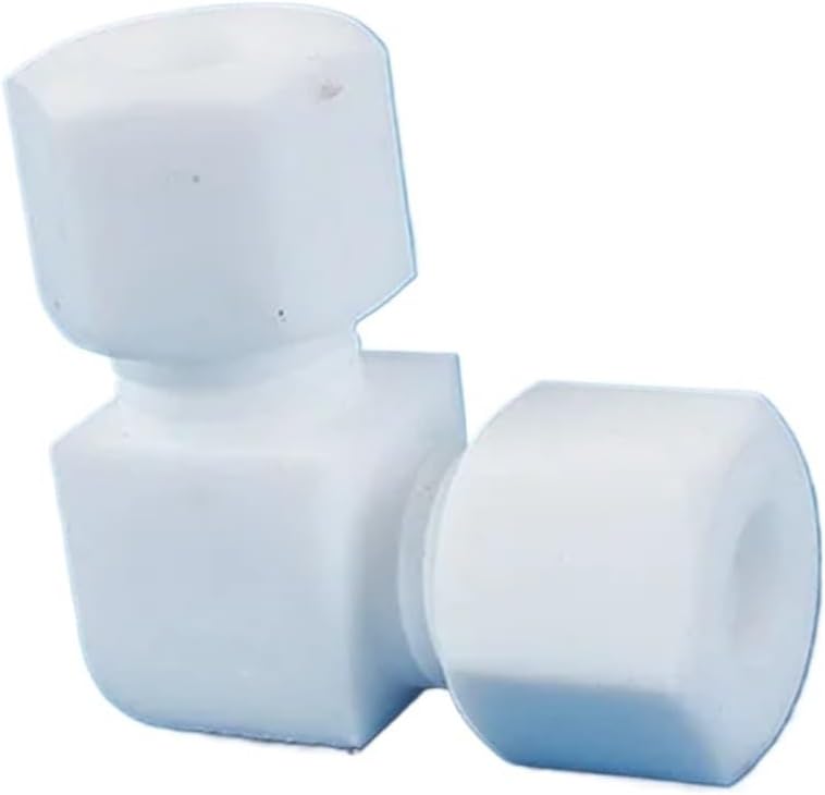 Elbow 90 Degree 1 2 3 4 6 8 10-35mm Tube OD PTFE Compression Union Connector Fitting Anti-corrosion High Temperature Resistance(2mm)