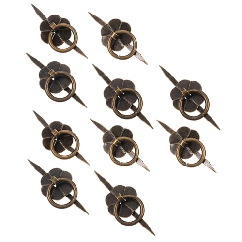 LIFKOME 10個 アンティーク調字型キャビネット取っ手 耐錆製ワードローブプルハンドル 引き出し用家具ノブシンプルデザイン 耐久性おしゃれ