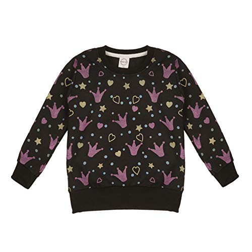 Image of Gubbarey Girl's Fleece Sweatshirt (SS1045 Black 5 6 Years)