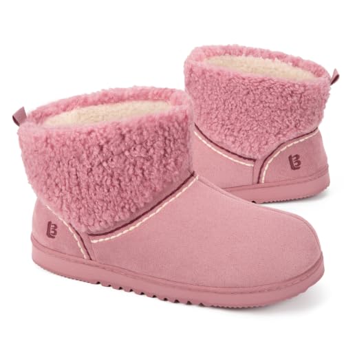 Image of LongBay Women's Slipper Boots Comfy Ladies House Shoes Cosy Gift Pink 5-6
