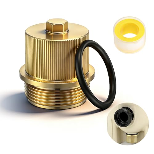 Saillong 1 Set 190030 Durable Brass Drain Plug Cap Kit Compatible with Pentair, Include O Ring & PTFE Tape, Pool and Spa Parts Compatible with Pentair FNS Plus, Clean & Clear Plus, Quad D.E. Filter