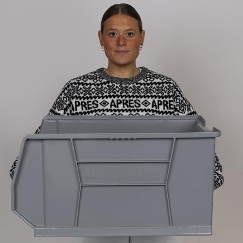 Akro-Mils 30289 Super-Size AkroBins Plastic Storage Bins, Space-Saving Stackable Bins for Garage, Classroom, Warehouse Organization, 24" L x 18" W x 12" H, Blue, 1-Pack by Akro-Mils - Image 5