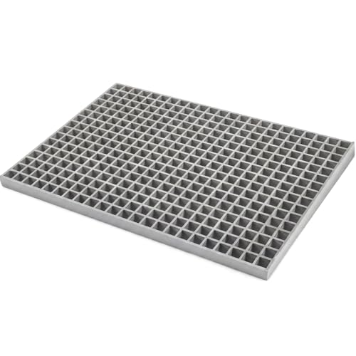 Image of Cinnvoice 1 Pcs Fiberglass Molded Grating, Non-Slip Frp Bar Grate Panel 1.5 inch Square Open Mesh Industrial Grating for Floor, Platform, Deck, Drain Trench, Car Wash (36 x 25 x 1.5 Inches,Grey)