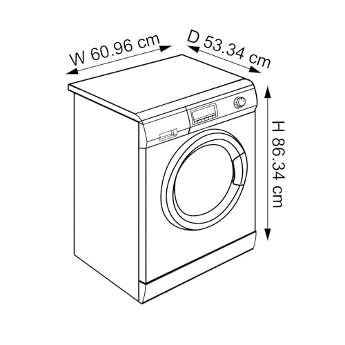 Image of Lithara Waterproof Front Load Washing Machine Cover For 6 kg, 6.2 Kg, 6.5 Kg, 7 Kg (Design 20)