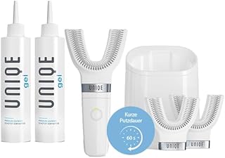UNIQE One Mix Starterset - Schallzahnbürste mit innovativer Lamellen-Technologie - Inkl. 3 Mundstücke, Zahngel - Elektrische Zahnbürste für gesunde Zahnreinigung