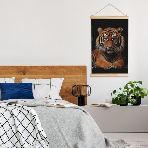 Poster tigre de qualité supérieure et suspension bois - 7
