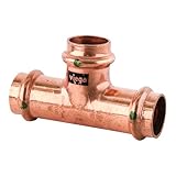 Viega 77387 ProPress Zero Lead Copper Tee with 3/4-Inch P x P x P, 10-Pack