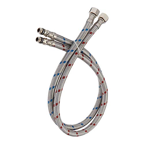 Braided Stainless Steel Faucet Supply Lines for Flexible Connections in the Bathroom by Bathfinesse