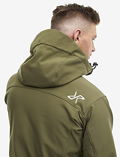 Foto von RevolutionRace Hiball Jacket für Herren, Atmungsaktive und Wasserabweisende Jacke für alle Outdoor-Aktivitäten, Dark Olive, L
