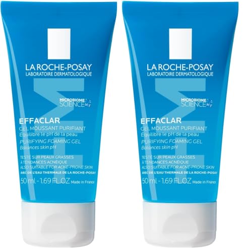 Image of La Roche-Posay Effaclar Purifying Gel Face Wash for Acne-prone skin, 50ml (Pack of 2)