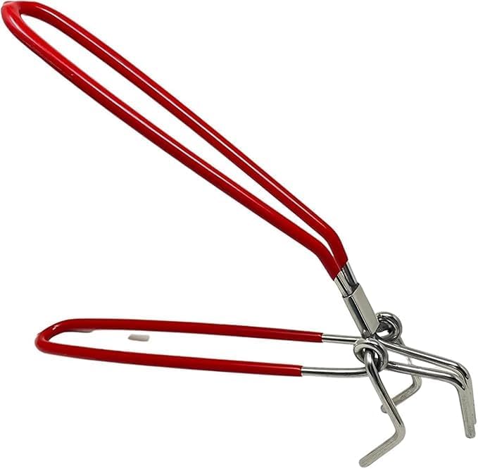 Image of Stainless Steel Hot Vessel Tong Holder for Kitchen | Multipurpose Pan, Pot & Bowl Gripper Clamp