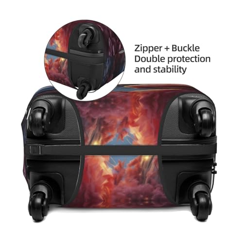 VOSERY Travel Luggage Cover - Cute Red and White Elf Washable Suitcase Covers Protector Fits 18-32 Inch Luggage2