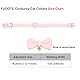 YUDOTE Ultra-weiches Halsband aus natürlichem Baumwollcord für Katzen mit empfindlicher Haut, leichtes Kätzchenhalsband mit Schnellverschluss und Abnehmbarer Schleife, Rosa, 1er Pack