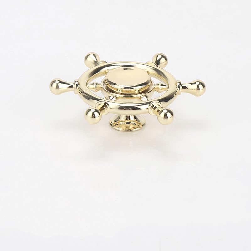 Creative gyro shape door handle free of punch zinc alloy drawer wardrobe cabinet pulls knobs children room decoration - (Color: gold)