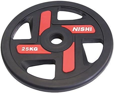 NISHI Sports NT2884 BS Rubber Plate 50, 55.1 lbs (25 kg)