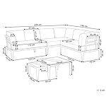 Lounge-Set Rima III Aluminium 6-Sitzer Grau/Hellbraun