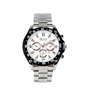 BOSCK Quartz Mens Watch,42mm (1.65 inches) Easy Read Day Stainless Steel Business Watch for Men,30M Waterproof Sports Mens Wrist Watches