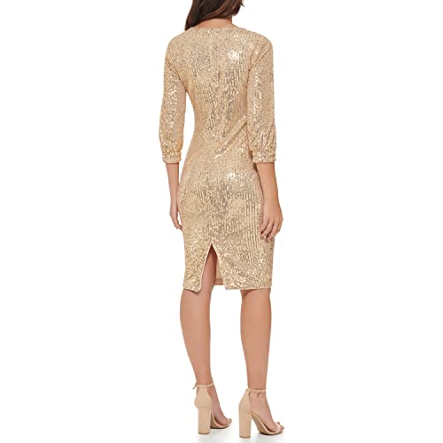 Robe décontractée kensie dorée taille 44 : le confort fluide sans compromis