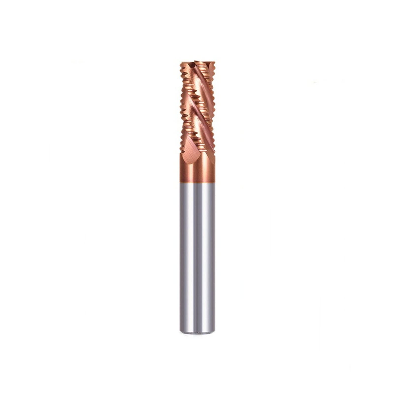 TBZOQAID Roughing End Mill， 4 Flute Carbide Milling Cutter 4-12mm CNC Threading Router Bit for Metal(4xD4x10x50L)