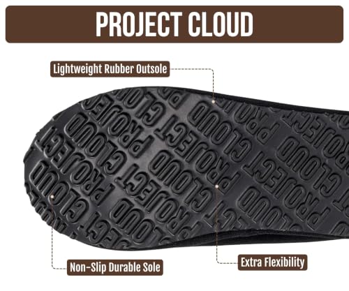 Image of Project Cloud 100% Genuine Leather Shearling Slippers for Women (Nerita) | Australian Fur Lining Memory Foam Insole Non Slip EVA Sole Fuzzy Plush House Shoes Warm Cozy Indoor Footwear Everyday Comfort