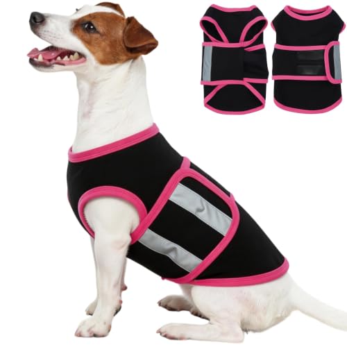 Image of Dog Anxiety Calming Vest, Gentle Compression Anxiety Suit for Dogs | Breathable Dog Calming Wrap for Separation Anxiety, Lightning, Storms, Fireworks, Vet Visits, Black XS