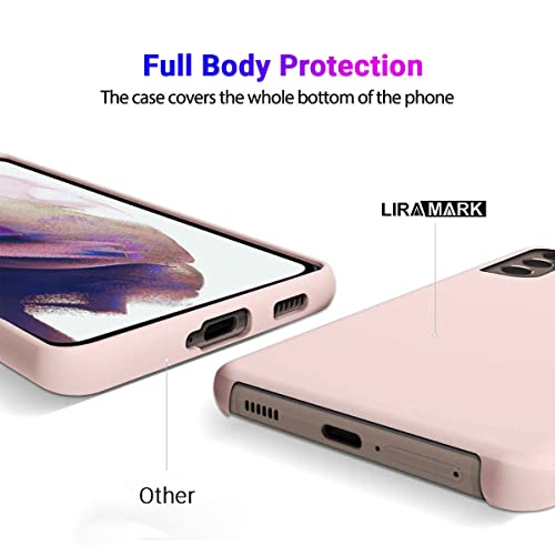 Image of LIRAMARK Liquid Silicone Soft Back Cover Case for Samsung Galaxy S22 Plus (Pink)
