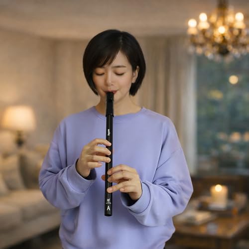 rayzm Tin Whistle/Irish Whistle, Alto Metal Whistle Key of A, 6-Hole Aluminum Penny Whistle for Beginners, Stable Tone, Durable Build, Traditional Folk Flute