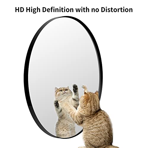 Loaao 23"X31" Bathroom Mirror - Matte Black Mirror Wall Mounted With Black Metal Frame, Anti-Rust, Shatter-Proof, Tempered Glass #TOP1