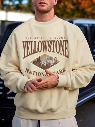 Image of NATRIS Stylish Men's Oversized Sweatshirt || Printed Sweatshirt || Drop Shoulder Sweatshirts for Men || Printed Sweatshirt for Men